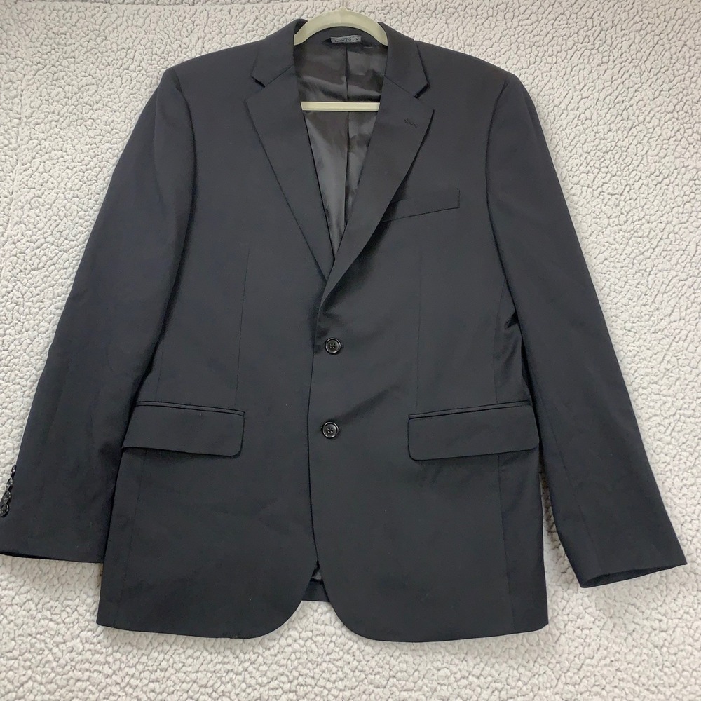 Jos. A. Bank Sport Coat Mens 42R Black Slim Fit Two Button Blazer Jacket 8452